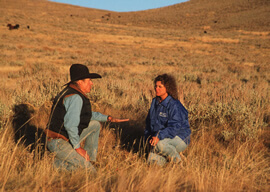 NRCS specialist and ranch manager on rangeland in Beaverhead County, MT.